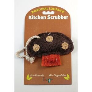 Kitchen Scrubber Pad 100% Natural Loofah, Eco-Friendly, Biodegradable, Mushroom